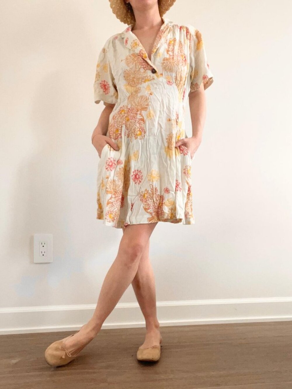 Free people floral mini dress